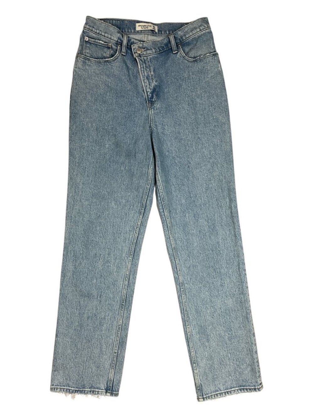 Abercrombie and Fitch The 90s Straight Ultra High Rise Jean 29 8R Angle Zip